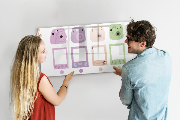 Dry erase board magnetic Creative board for photos and notes