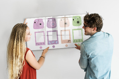 Dry erase board magnetic Creative board for photos and notes