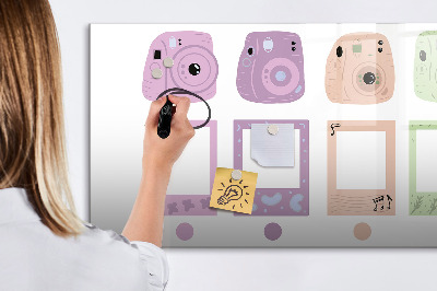 Dry erase board magnetic Creative board for photos and notes