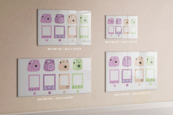 Dry erase board magnetic Creative board for photos and notes