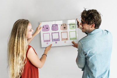 Dry erase board magnetic Creative board for photos and notes