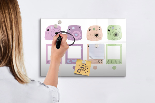 Dry erase board magnetic Creative board for photos and notes