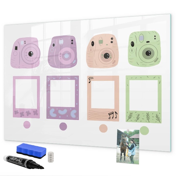 Dry erase board magnetic Creative board for photos and notes