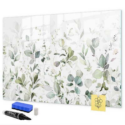 Magnetic dry erase board Green board for photos and notes
