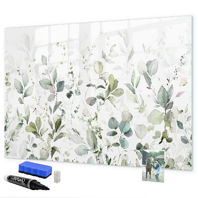 Magnetic dry erase board Green board for photos and notes