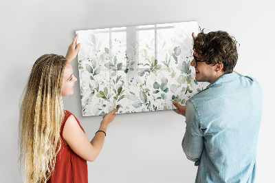 Magnetic dry erase board Green board for photos and notes