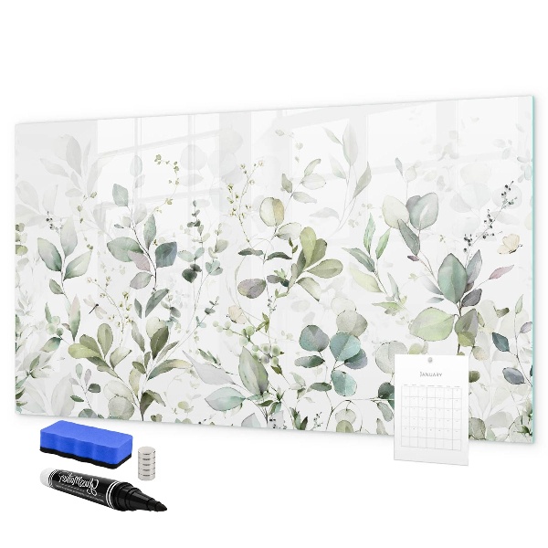 Magnetic dry erase board Green board for photos and notes
