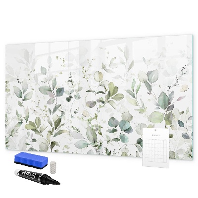 Magnetic dry erase board Green board for photos and notes