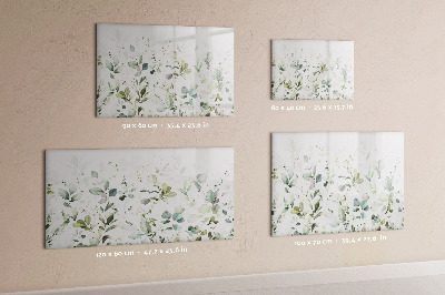 Magnetic dry erase board Green board for photos and notes