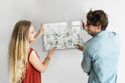 Magnetic dry erase board Green board for photos and notes