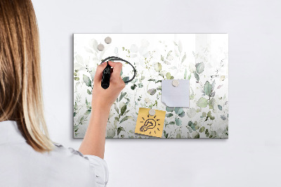 Magnetic dry erase board Green board for photos and notes