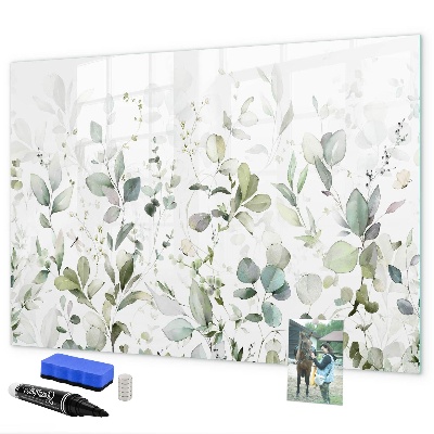 Magnetic dry erase board Green board for photos and notes