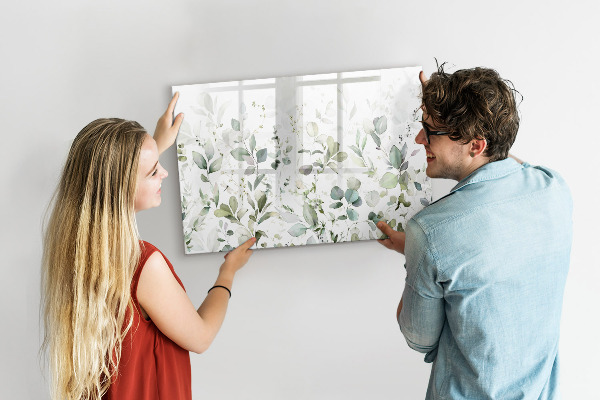 Magnetic dry erase board Green board for photos and notes