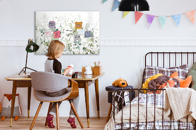 Magnetic dry erase board Green board for photos and notes