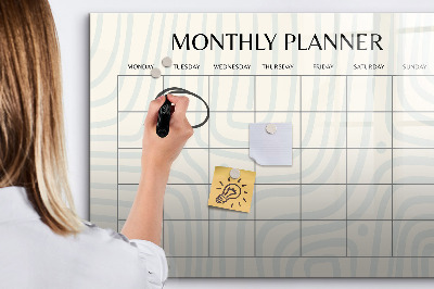 Magnetic dry erase board Monthly planner with space for photos