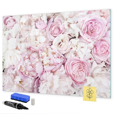 Dry erase board magnetic Floral board for notes and photos