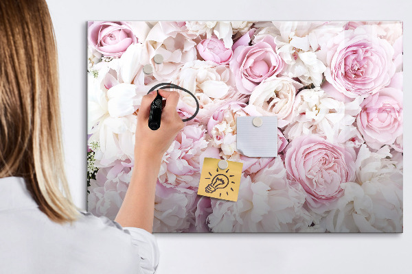 Dry erase board magnetic Floral board for notes and photos