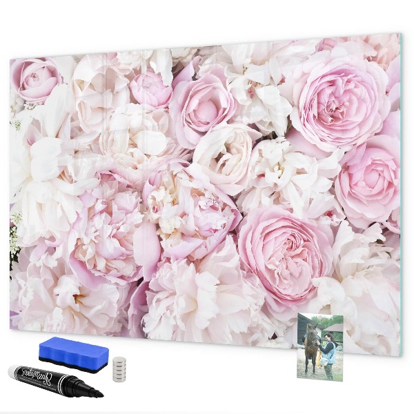 Dry erase board magnetic Floral board for notes and photos