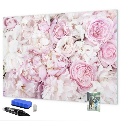 Dry erase board magnetic Floral board for notes and photos
