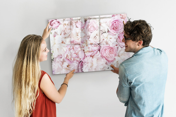 Dry erase board magnetic Floral board for notes and photos