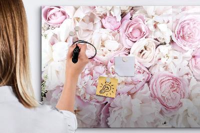 Dry erase board magnetic Floral board for notes and photos