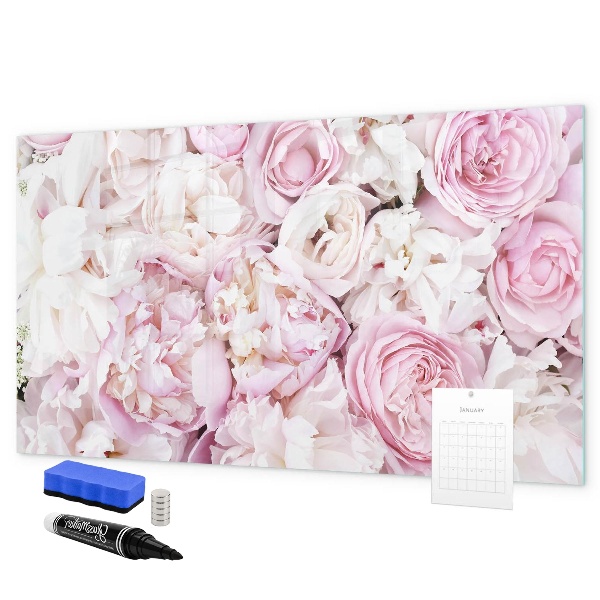 Dry erase board magnetic Floral board for notes and photos