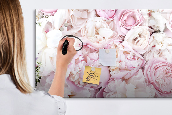 Dry erase board magnetic Floral board for notes and photos