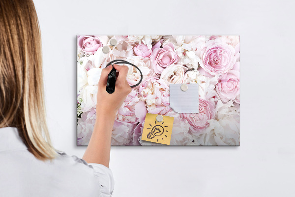 Dry erase board magnetic Floral board for notes and photos