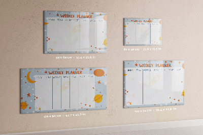 Magnetic dry erase board Weekly planner with space for photos