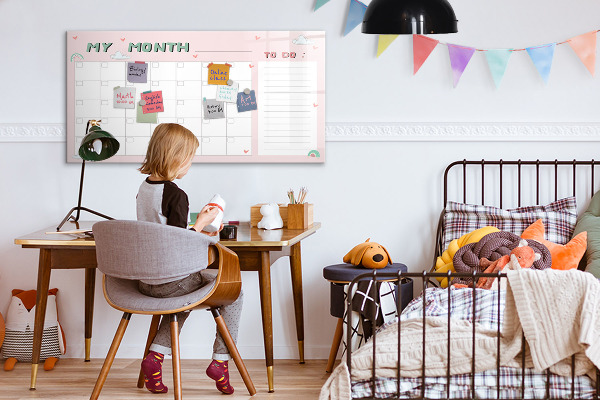 Dry erase board magnetic Monthly Planning with Friends and Photos