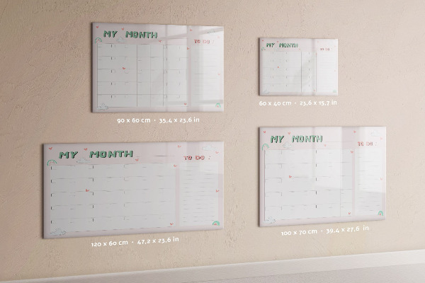 Dry erase board magnetic Monthly Planning with Friends and Photos