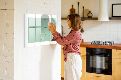Magnetic dry erase board Organizer with notes and photos