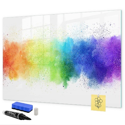 Dry erase board magnetic Colorful photo pinning board