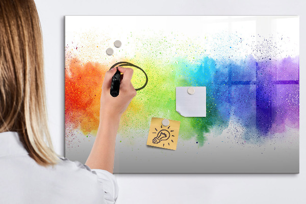Dry erase board magnetic Colorful photo pinning board