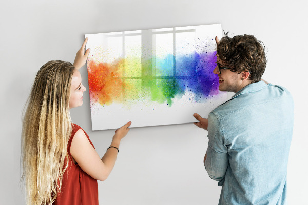 Dry erase board magnetic Colorful photo pinning board