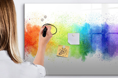 Dry erase board magnetic Colorful photo pinning board