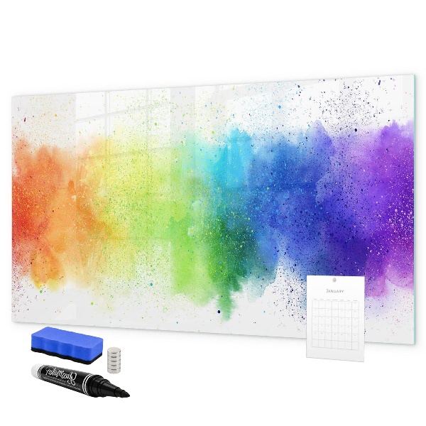 Dry erase board magnetic Colorful photo pinning board