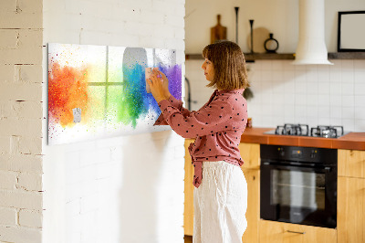 Dry erase board magnetic Colorful photo pinning board