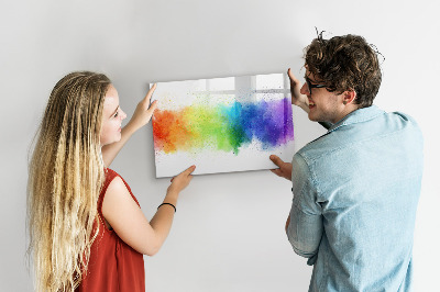 Dry erase board magnetic Colorful photo pinning board