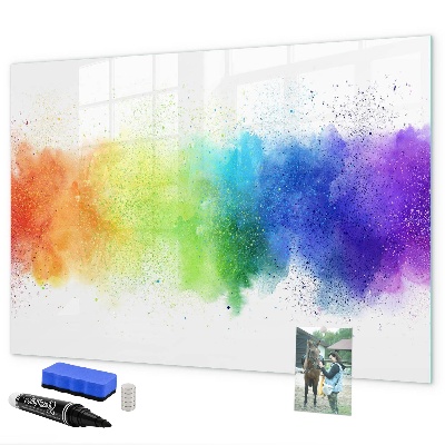 Dry erase board magnetic Colorful photo pinning board