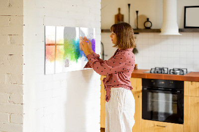 Dry erase board magnetic Colorful photo pinning board