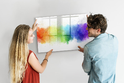 Dry erase board magnetic Colorful photo pinning board