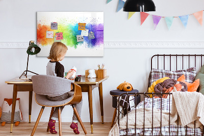 Dry erase board magnetic Colorful photo pinning board