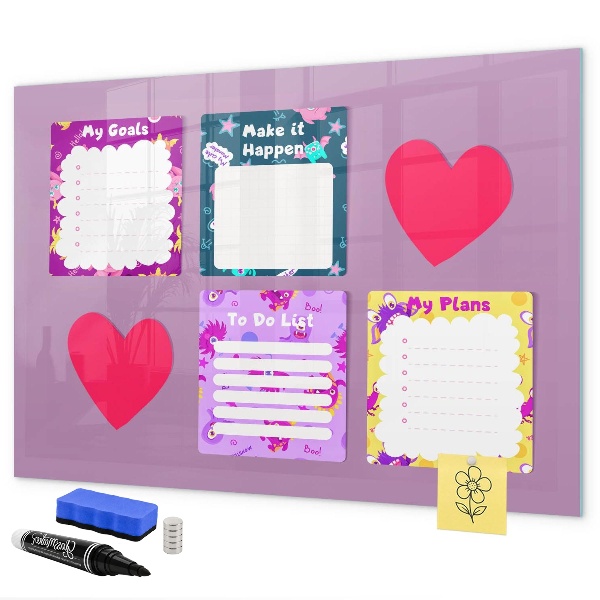 Magnetic dry erase board Planning and motivation board