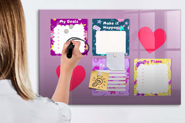 Magnetic dry erase board Planning and motivation board