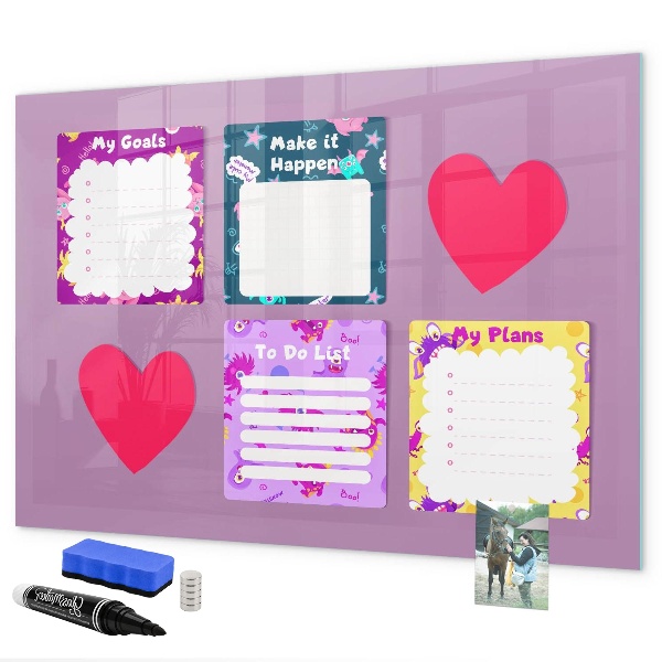 Magnetic dry erase board Planning and motivation board