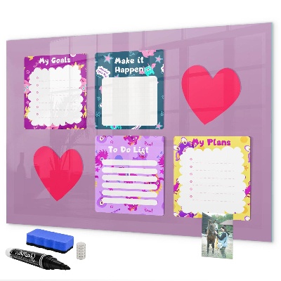 Magnetic dry erase board Planning and motivation board