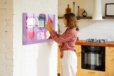 Magnetic dry erase board Planning and motivation board
