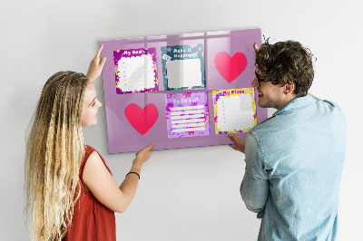 Magnetic dry erase board Planning and motivation board