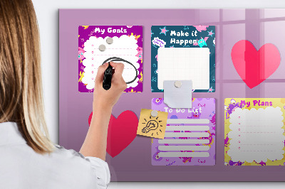 Magnetic dry erase board Planning and motivation board